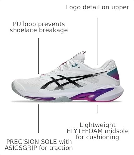 ASICS Men's Solution Speed FlyteFoam 4 Tennis Shoes, 14, White/Digital Sakura