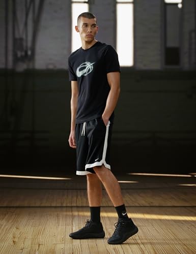 Nike Men's Precision 8 Mid Basketball Shoes, Black/Black-Black, 10