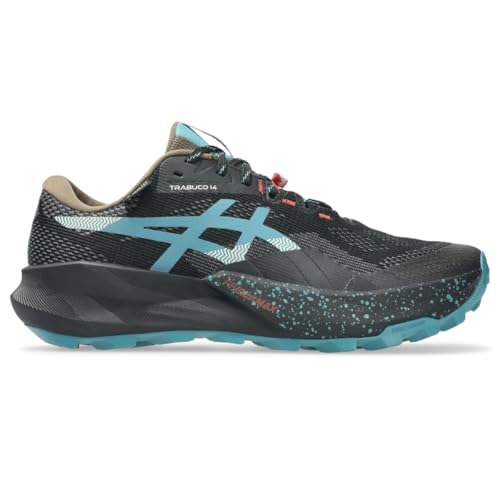 ASICS Men's Trabuco 14 GTX Trail Running Shoes, 11, Black/Misty Pine
