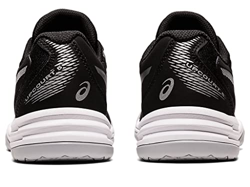 ASICS Women's Upcourt 5 Volleyball Shoes, 9, Black/Pure Silver