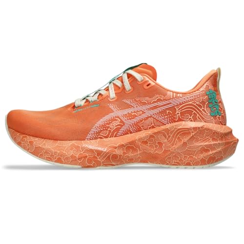 ASICS Unisex NOVABLAST 5 Tokyo Running Shoes, 12M / 13.5W, Sun Peach/White