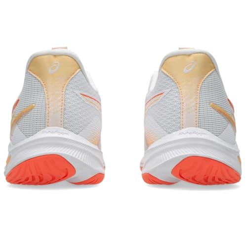 ASICS Women's Netburner Ballistic FlyteFoam 4 Volleyball Shoes, 10, White/Vivid Coral