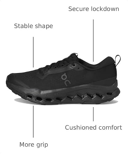 On Mens Cloudsurfer Trail 2 Black/Eclipse 12 M