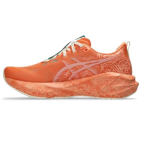 ASICS Unisex NOVABLAST 5 Tokyo Running Shoes, 12M / 13.5W, Sun Peach/White