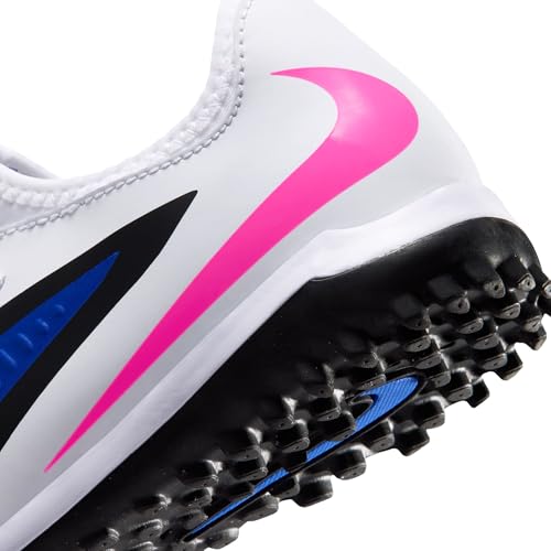 Nike Jr. Phantom 6 Low Academy Big Kids' Turf Soccer Shoes (Racer Blue/White/Pink Blast) Size 5