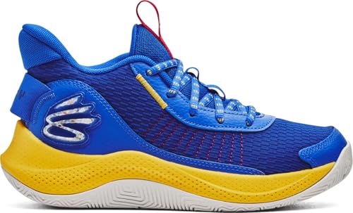 Under Armour Big Kids Grade School Curry 3Z7 Basketball Shoes 3026623 (Blue/White/White, US Footwear Size System, Big Kid, Numeric, Medium, 6)