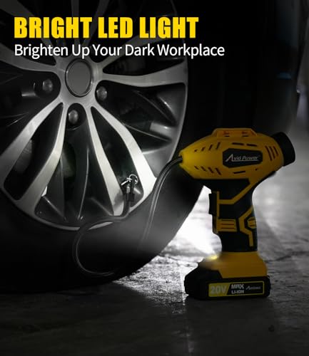 AVID POWER 20V Rechargeable Cordless Tire Inflator Portable Air Compressor