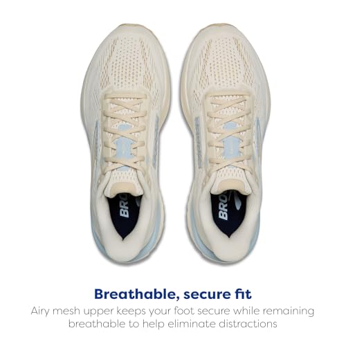 Brooks Women’s Launch 12 Neutral Running Shoe - Coconut/Sand/Skyway - 9 Medium