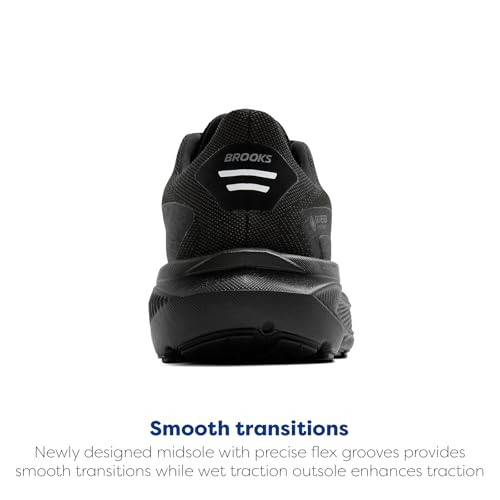 Brooks Men’s Ghost 17 GTX Waterproof Supportive Running & Walking Shoe - Black/Black/Ebony - 10 Medium