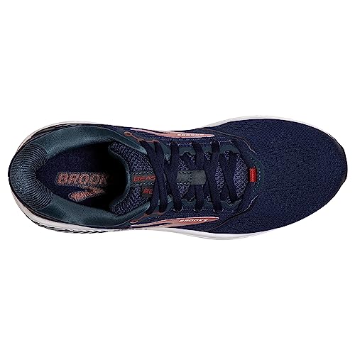 Brooks Men's Beast '20 Supportive Running Shoe - Peacoat/Midnight/Red - 8 X-Wide