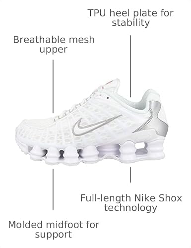 Nike Women's Shox Tl Trainers, Multicoloured White Metallic Silver Max Orange 000, 39 EU