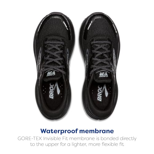 Brooks Women’s Divide 5 GTX Waterproof Trail Running Shoe - Black/Alloy/Primer Grey - 7 Medium