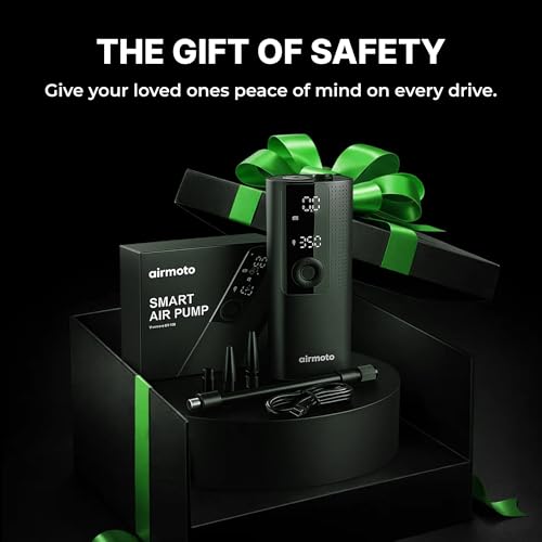 Airmoto Tire Inflator Portable Air Compressor for Cars, Bikes and Bicycles