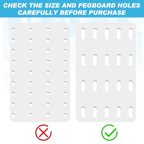 Vincreem 4 Pcs Pegboard Bags with Hooks Woven Pegboard Baskets Pegboard Accessories Compatible with IKEA Pegboard for Wall Organizer, Crafts Organization, Ornaments Display, Nursery Storage