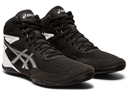 ASICS Kid's Matflex 6 Grade School Wrestling Shoes, 2 Big Kid, BLACK/SILVER