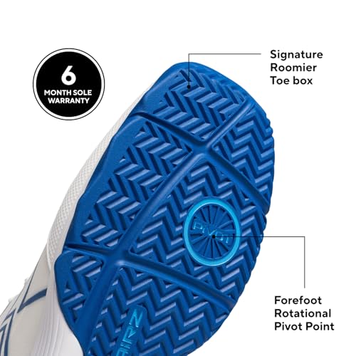 SQAIRZ XRZ Men's Pickleball Shoes, Pickleball Shoes Men, Mens Tennis Shoes, WHT/BLU, 12