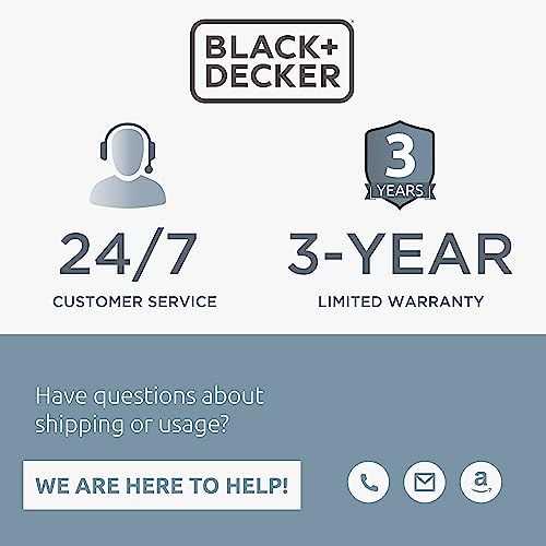 BLACK+DECKER 25 Ft. Retractable Extension Cord Reel with 4 Outlets, 2 USB Ports, Multi-Plug Extension, On/Off Switch & Heavy-Duty 16AWG SJT Cable