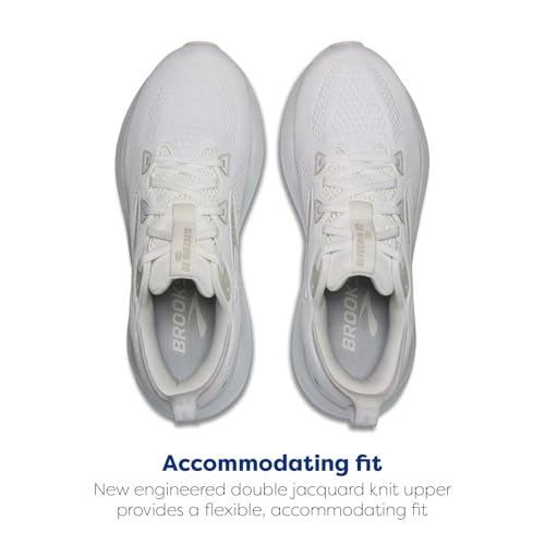 Brooks Women’s Glycerin 22 Neutral Running Shoe - White/White/Grey - 8.5 Medium