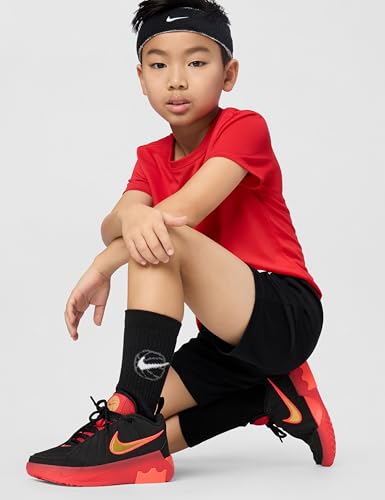 Nike Little Kid's Lebron Witness IX Basketball Shoes, Black/Metallic Gold-University Red, 3Y