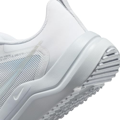 Nike Men's Downshifter 12 Trainers, White Metallic Silver, 38.5 EU