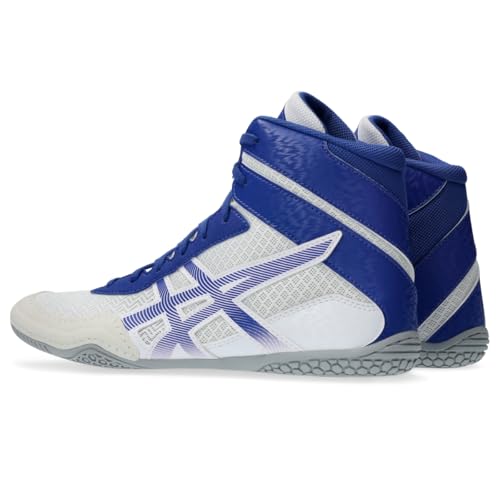 ASICS Men's MATCONTROL 3 Wrestling Shoes, 9.5, White/Dark Cobalt
