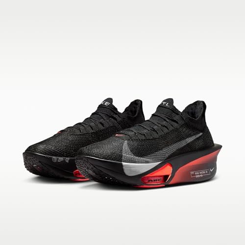 Nike AlphaFly 3 Men's Road Racing Shoes (Black/Bright Crimson/Wolf Gray/Metallic Silver) Size 10