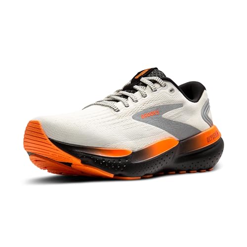 Brooks Men’s Glycerin 21 Neutral Running Shoe - Ecru/Orange/Black - 10 Medium