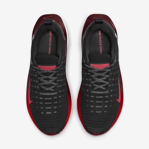 Nike InfinityRN 4 Men's Road Running Shoes (DR2665-007, Black/Team Red/White/Fire Red) Size 12.5