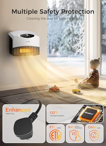 GiveBest 1500W Electric Wall Heater with WiFi & Remote Control
