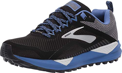 Brooks Men's Cascadia 14 GtxRunning Shoes, Black Black Grey Blue 053, 9 US