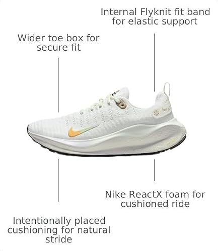 Nike InfinityRN 4 Women's Road Running Shoes (HF5730-191, White/Sail/Vapor Green/Multi-Color) Size 6