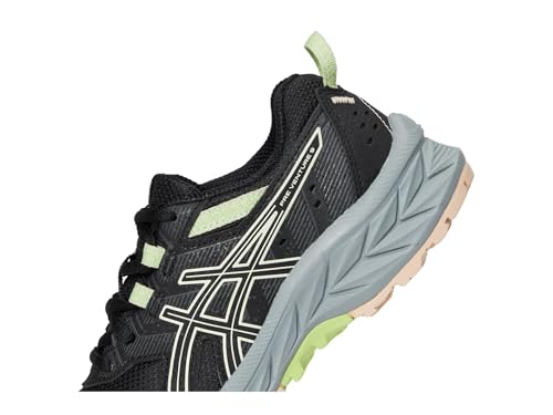 ASICS, Unisex Kids, Gel-Venture 9 Grade School (Little Kid/Big Kid), Black/Whisper Green, 1 Medium, Little Kid