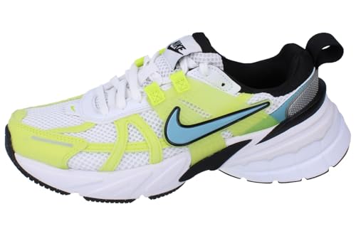 Nike Women's V2K Run Trainers in White Denim Turquoise Cyber Black 100