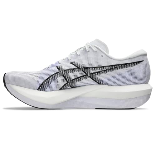 ASICS MAGIC SPEED 5 Unisex Running Shoe, 100 (white/black), 27.5 cm 2E