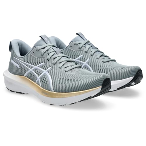 ASICS Women's GT-1000 14 Running Shoes, 8, Gravel/White