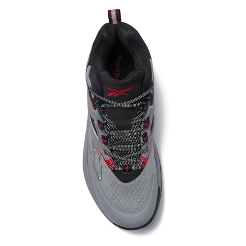 Reebok Zone Breaker High Top Sneakers for Men Basketball Shoes, Alloy/Jet Black/Fiery Red, 13