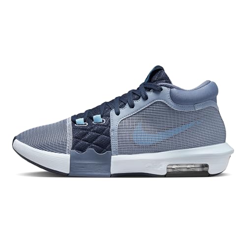 Nike Mens' Lebron Witness VIII Basketball Shoes (Ashen Slate/Diffused Blue/University Blue/White, US Footwear Size System, Adult, Men, Numeric, Medium, 12)
