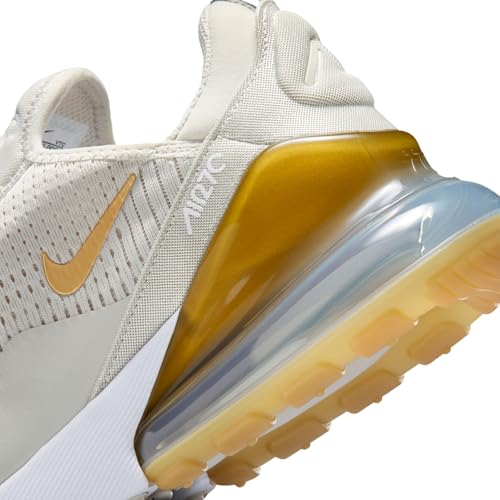 Nike Air Max 270 Women's Shoes (Light Bone/White/Metallic Gold) Size 7.5