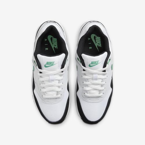 Air Max 1 Big Kids' Shoes (DZ3307-108, White/Pure Platinum/Black/Stadium Green) Size 6.5