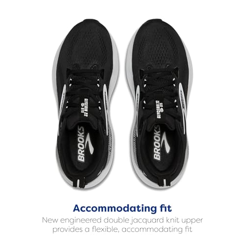 Brooks Men’s Glycerin GTS 22 Supportive Running Shoe - Black/Grey/White - 13 Medium