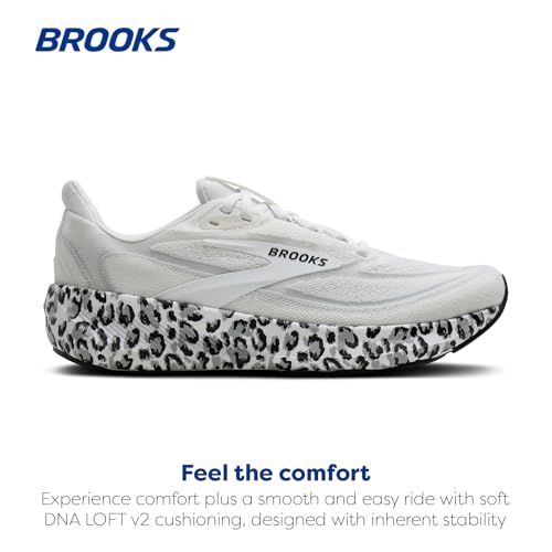 Brooks Women’s Revel 9 Neutral Running & Walking Shoe - White/Ultimate Grey/Black - 8 Medium