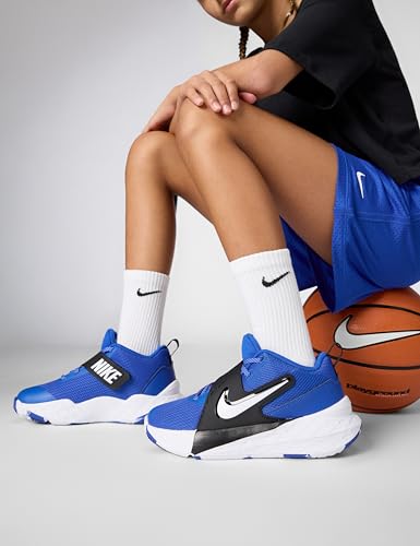 Nike Big Kid's Team Hustle D Basketball Shoes, Game Royal/White-Black, 6.5Y