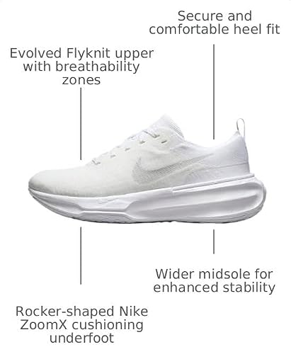 Nike Invincible 3 Men's Road Running Shoes (DR2615-103, White/Platinum Tint/White/Photon Dust) Size 6