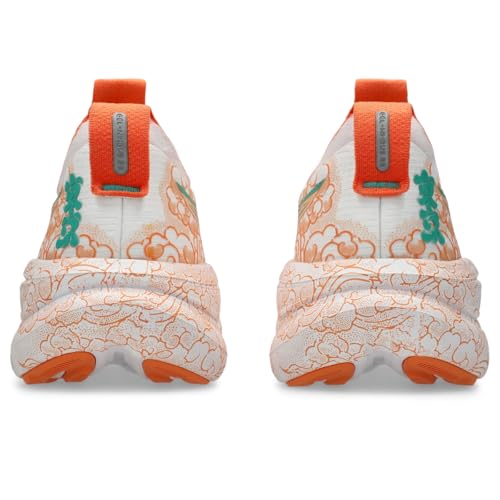 ASICS Unisex Gel-Nimbus 28 Tokyo Running Shoes, 5.5M / 7W, White/Apricot Crush