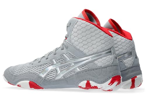 ASICS Women's MATBLAZER Wrestling Shoes, 10, Piedmont Grey/Classic RED