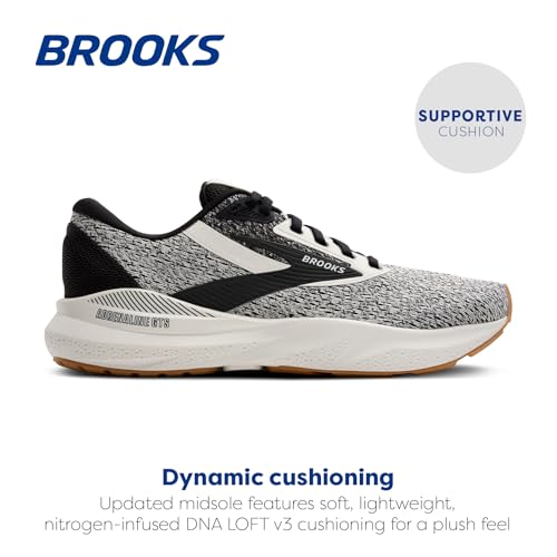 Brooks Women’s Adrenaline GTS 24 Supportive Running Shoe - Coconut/Black/Biscuit - 6.5 Medium