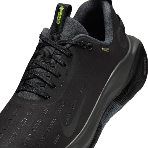 Nike InfinityRN 4 Gore-TEX Women's Waterproof Road Running Shoes (HQ0264-001, Black/Volt/Dark Grey/Anthracite) Size 6.5