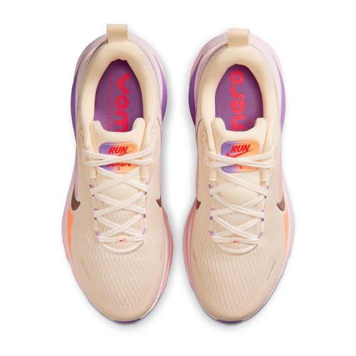 Nike Womens, Vomero 18, Chalk/Tattoo/Pink Foam/Bright Violet, 8 Medium