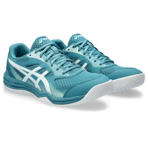 ASICS Men's Upcourt 5 Indoor Sport Shoe, 11, Blue Teal/White
