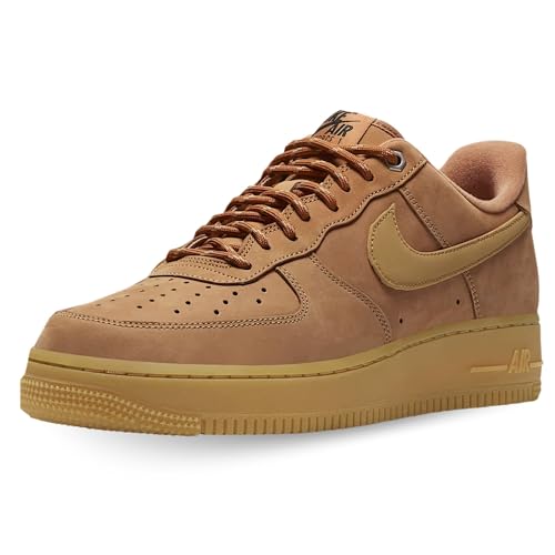 Nike Air Force 1 '07 WB, Men's Sneaker, Flax Wheat Gum Light Brown Black, 42 EU / 42 EU